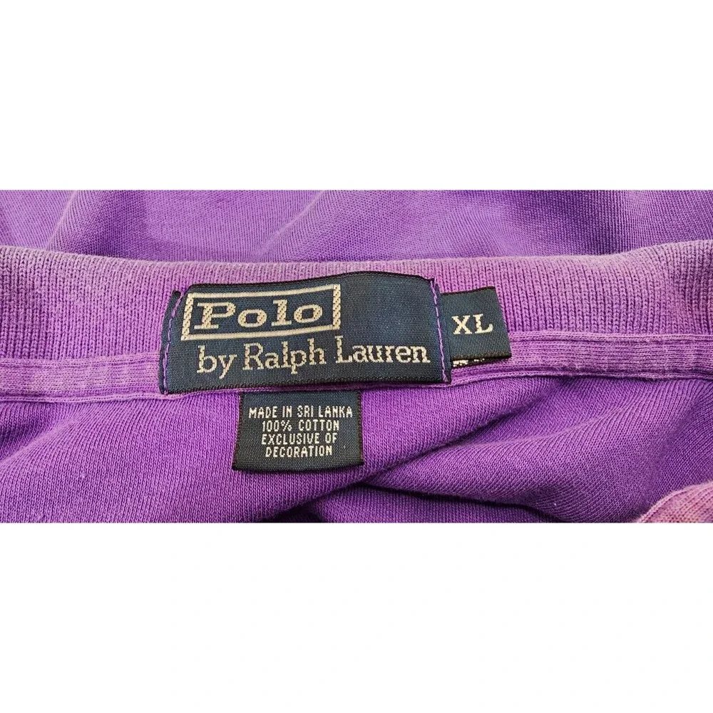 Ralph Lauren Purple Polo Shirt Men's XL 100% Cotton Embroidered Pony Golf Preppy